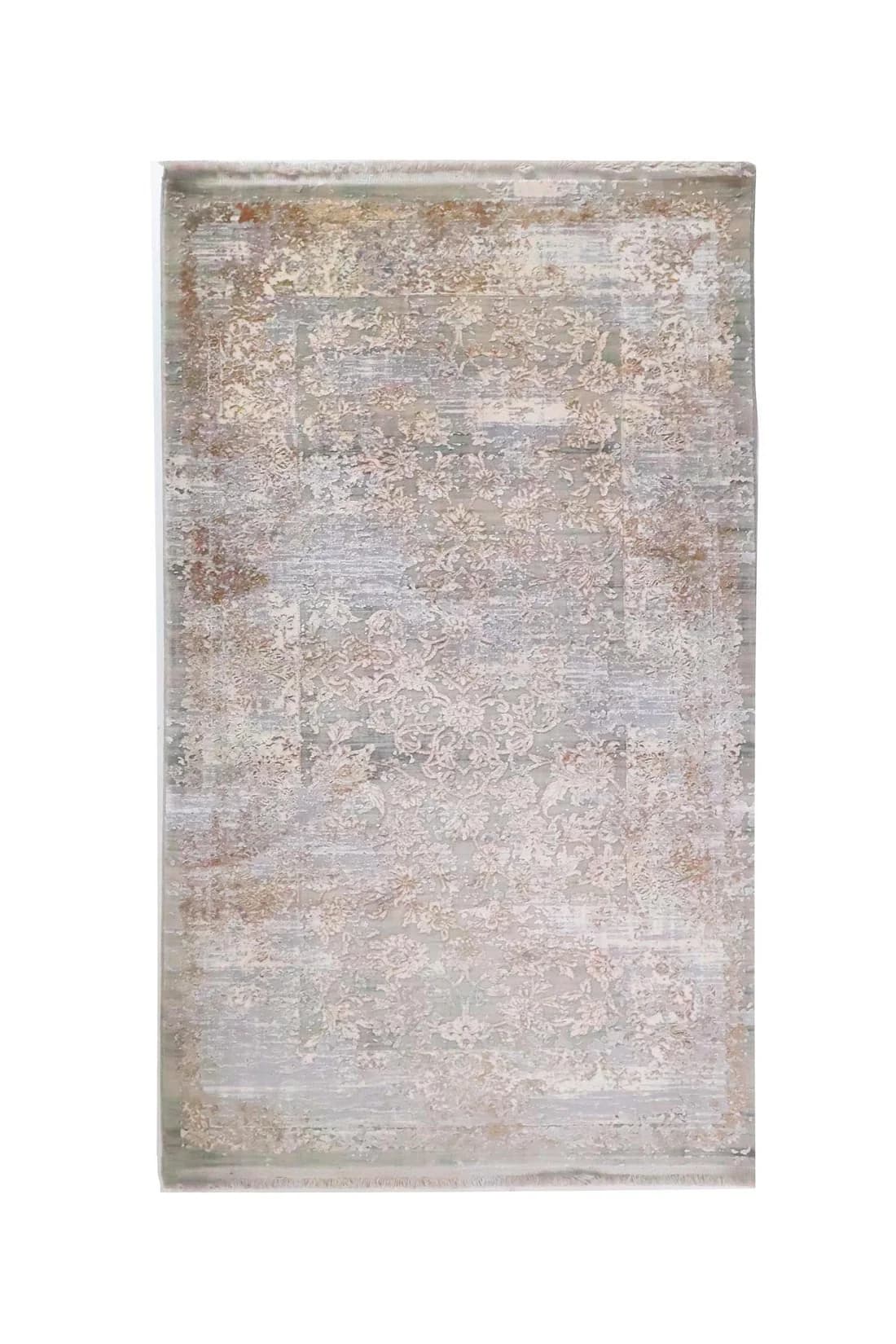 Μοντέρνο Χαλί Bamboo Silk 5987A L. Grey D. Beige 80x150