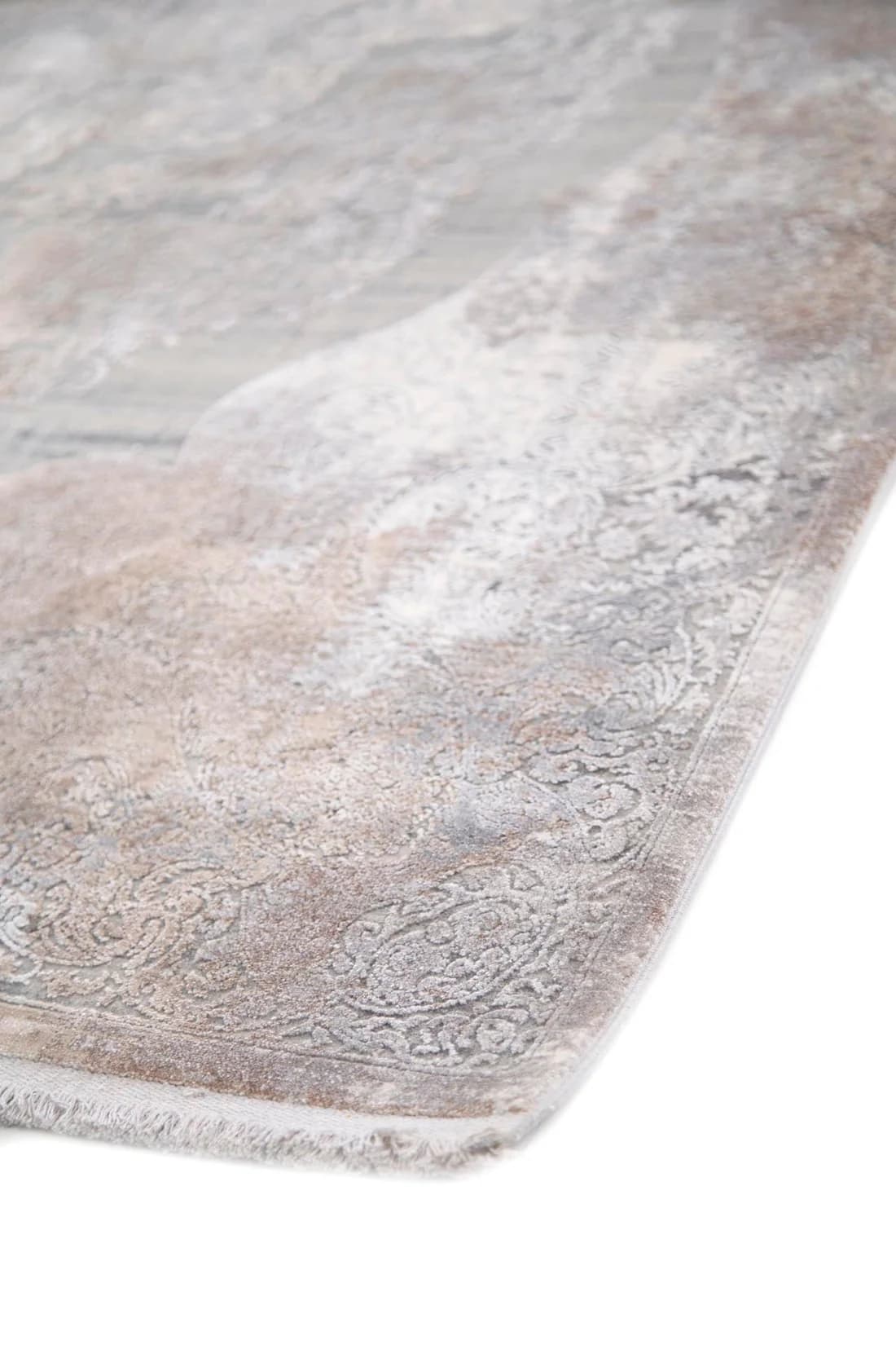 Μοντέρνο Χαλί Bamboo Silk 6864A L. Grey D. Beige 80x150 alternate