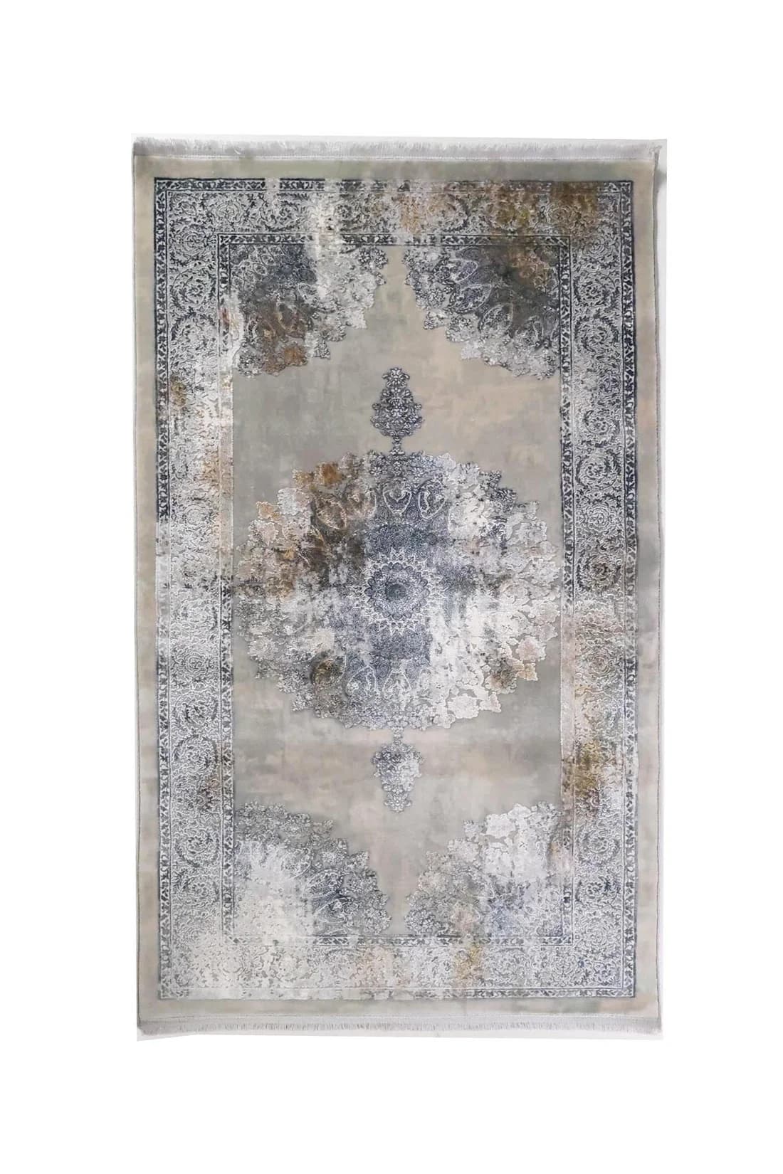 Μοντέρνο Χαλί Bamboo Silk 8098A L. Grey Anthracite 80x150