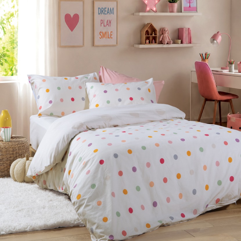 Σετ Σεντόνια Παιδικά Μονά Dots Ecru 170x260