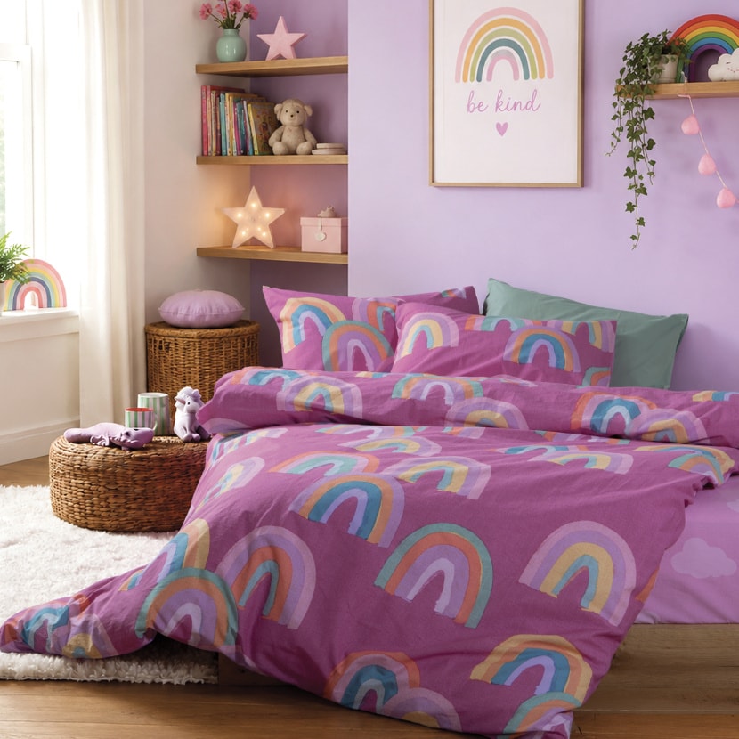Σετ Σεντόνια Παιδικά Μονά Raibow Mood 170x260