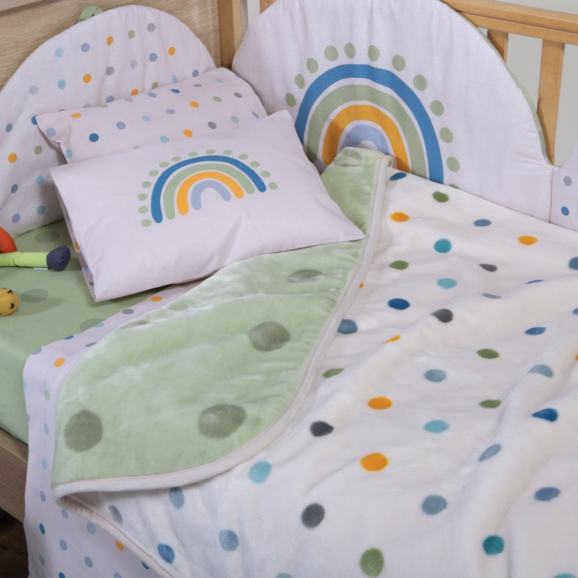 Κουβέρτα Βρεφική Baby Dots Green alternate