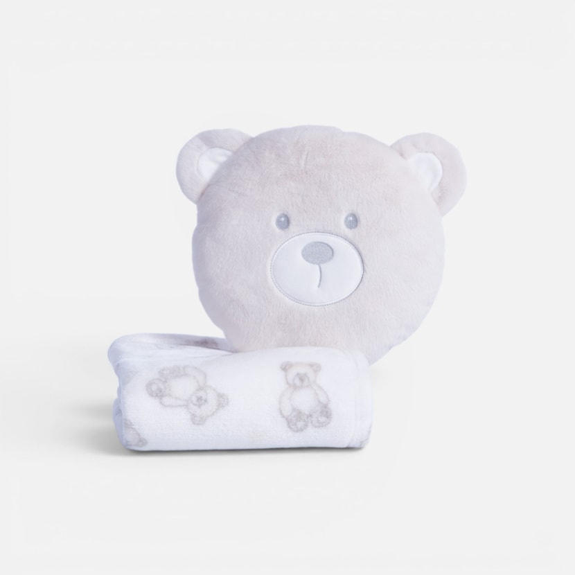 Κουβερτάκι με Μαξιλάρι Βρεφικό Fleece Honey Bear 75x100