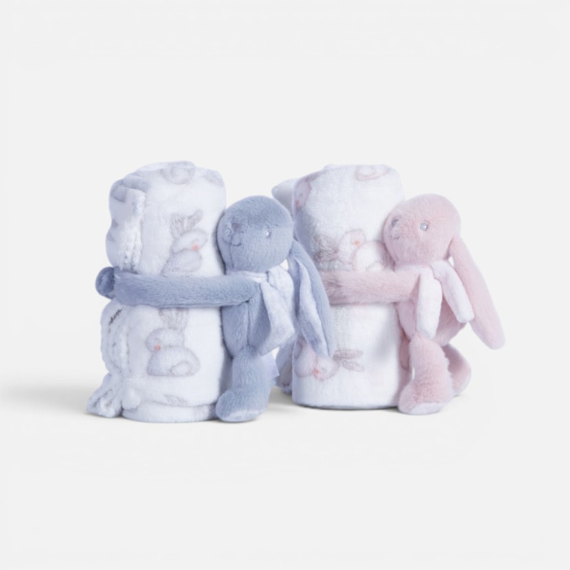 Κουβερτάκι με Κουνελάκι Βρεφικό Αγκαλιάς Fleece Bunny Boo 75x100 alternate