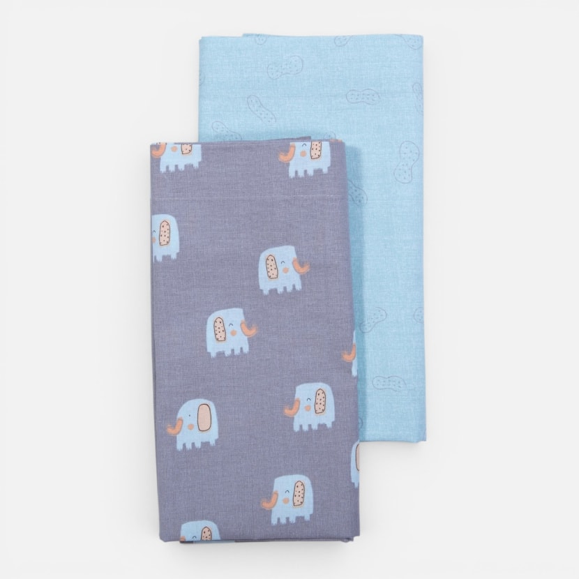 Σετ Σεντόνια Λίκνου Βρεφικά 2τεμ. Elephants alternate